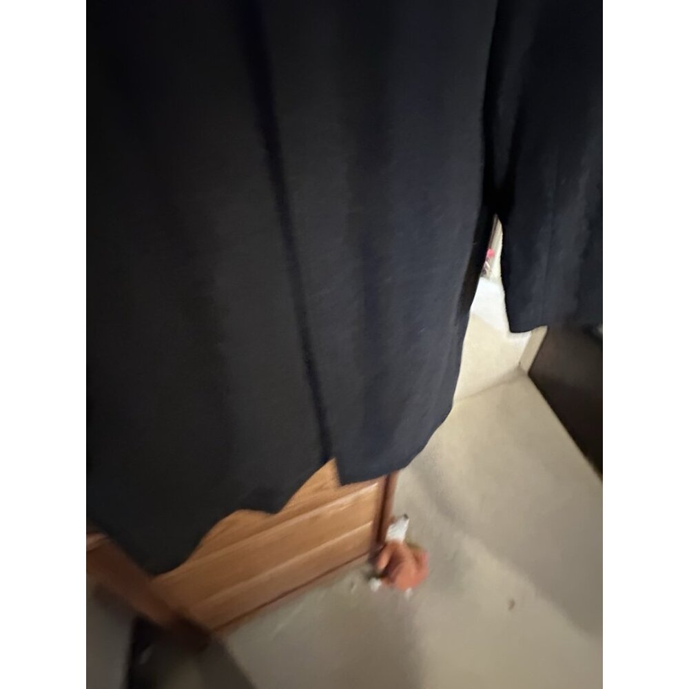 Clairborne Outer Wear 100% Wool Coat XL Women's Black Button Up Pocket - Picture 3 of 5